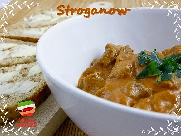 Stroganow z wołowiny, jednogarnkowe danie na przyjęcia