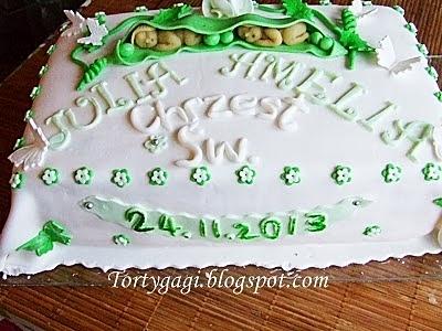 Tort na chrzest dla dzieci, pomysł na tort na chrzest bliźniaczek