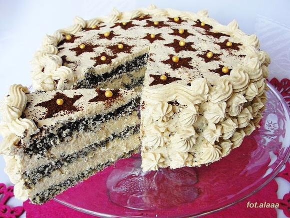 Tort makowo-kawowy