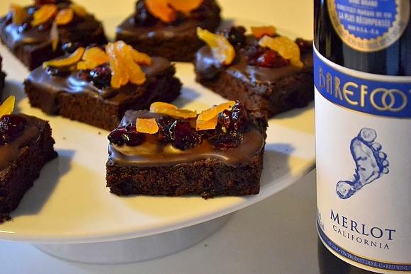 Barefoot Merlot brownie z suszonych owoców