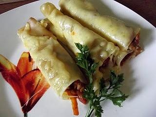 Cannelloni z pieczarkami i pomidorem