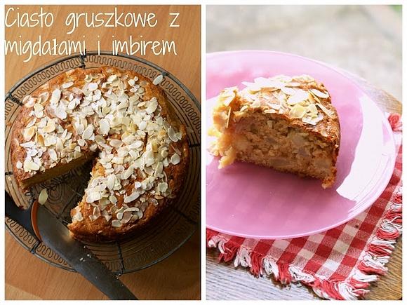 Ciasto gruszkowe z migdałami i imbirem