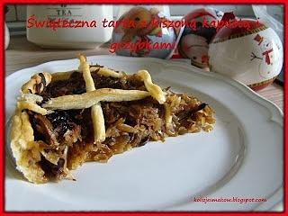Świąteczna tarta z kapustą i grzybami