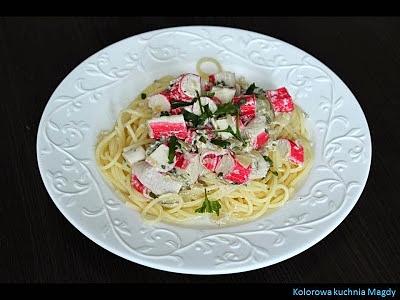 Spaghetti z surimi