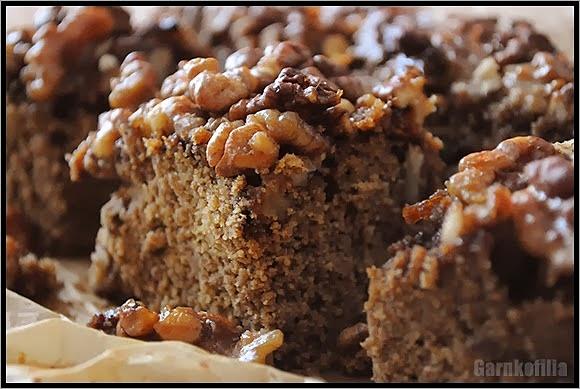 Ciasto dyniowe z orzechowym wierzchem bez glutenu i jajek
