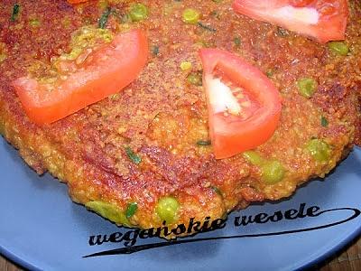 Wegański omlet z groszkiem