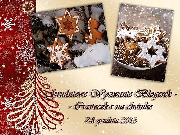 Ciasteczka na choinkę na grudniowe wyzwanie blogerek