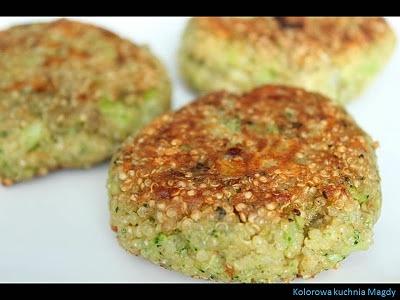 Kotlety z kaszy quinoa i brokułów
