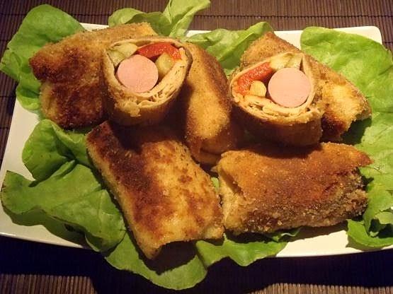Krokiety z parówkami i warzywami