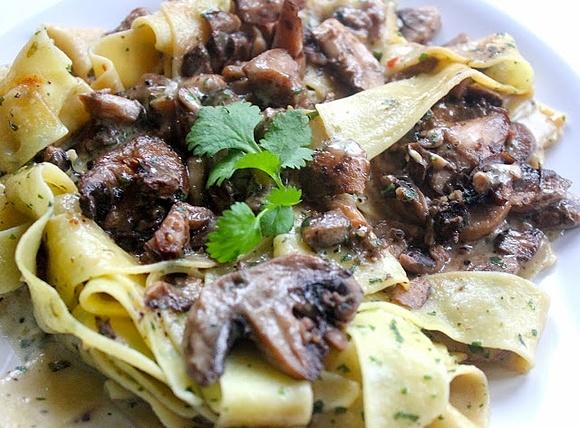 Tagliatelle z grzybami
