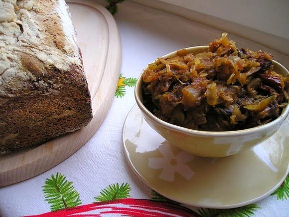 Postny bigos wigilijny z olejem rzepakowym