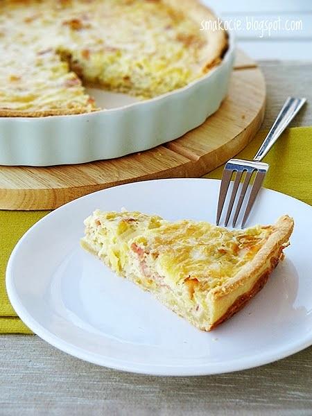 Tarta z porem i boczkiem
