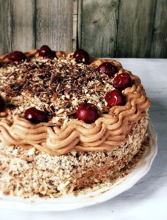 Tort orzechowo czekoladowy