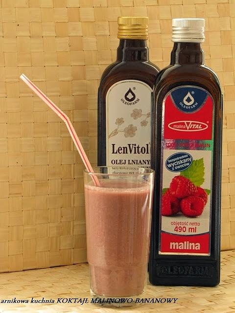 Koktajl malinowo-bananowy zdrowy i pożywny dla odporności