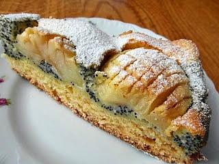 Marmurek z jabłkiem ciasto serowe z makiem i jabłkami
