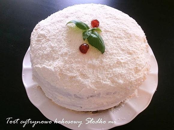 Tort cytrynowo kokosowy z ananasem
