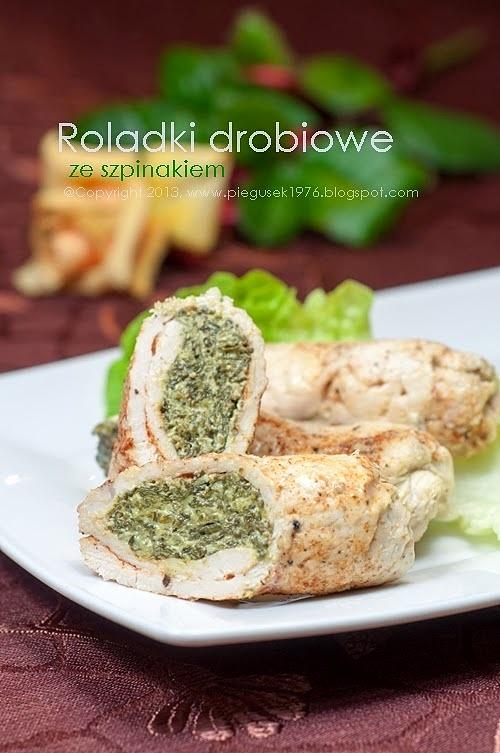 Roladki drobiowe ze szpinakiem