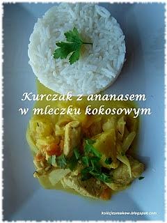 Kurczak z ananasem w mleczku kokosowym