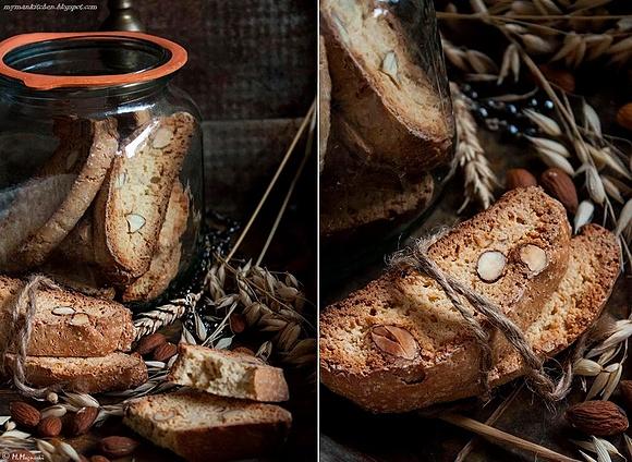 Biscotti z orzechami i skórką pomarańczową