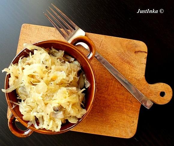 Kapusta z pieczarkami