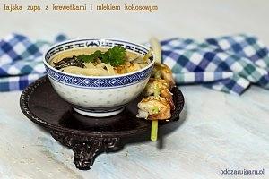 Tajska zupa z krewetkami i mlekiem kokosowym