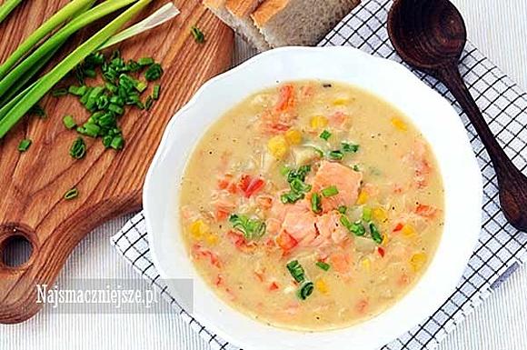 Chowder z łososia