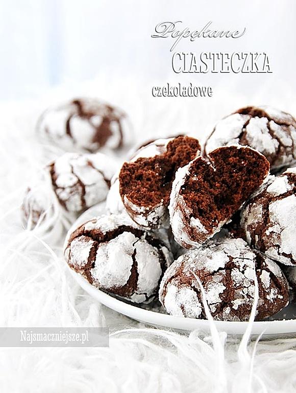 Popękane ciasteczka czekoladowe