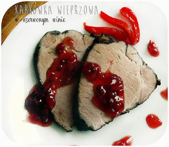 Karkówka wieprzowa w czerwonym winie