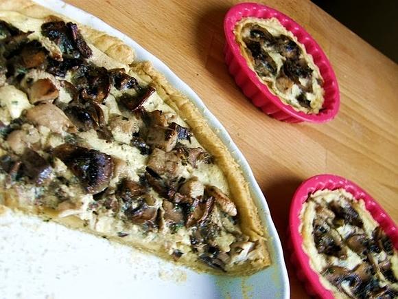 Tarta z kurczakiem i pieczarkami