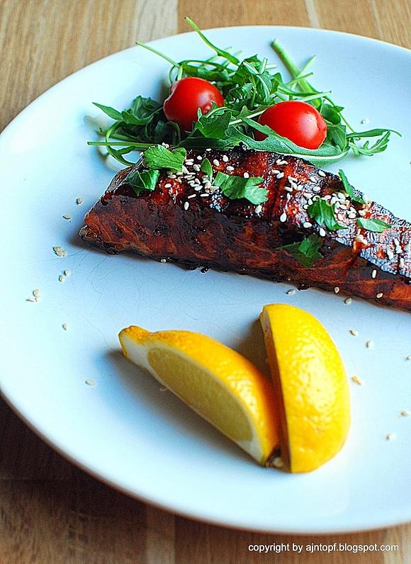 Łosoś w sosie teriyaki