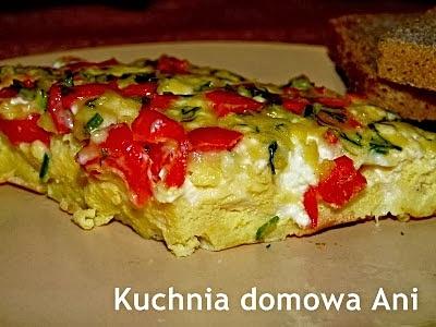 Frittata z papryką i twarogiem