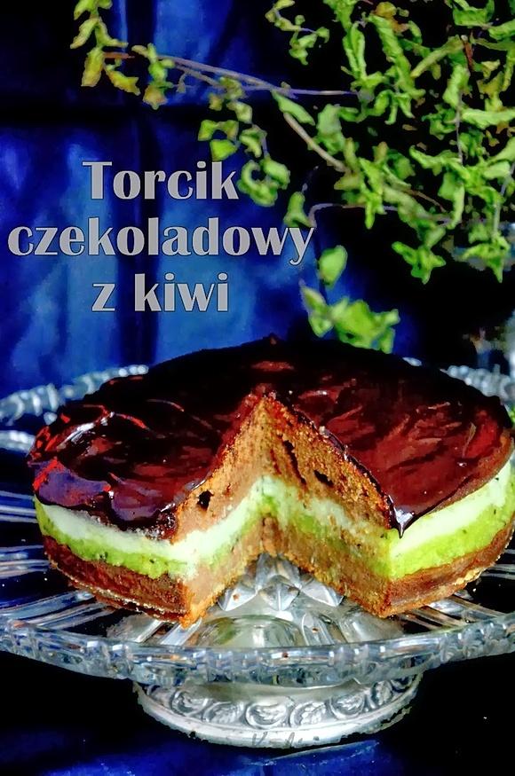 Torcik czekoladowy z kiwi