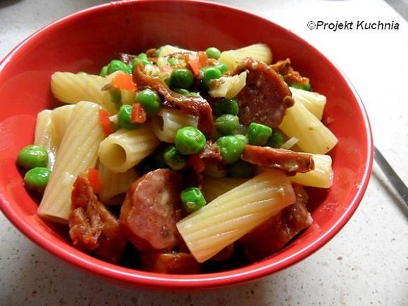 Presto pasta z dojrzewającą kiełbasa