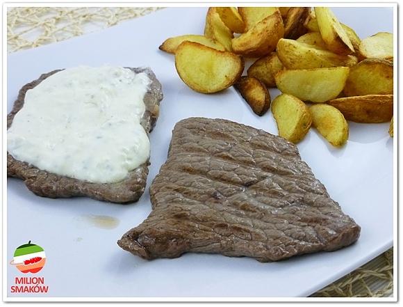Stek minutowy w sosie gorgonzola