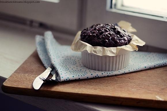 Razem muffinu z ricottą, jagodami i czekoladą