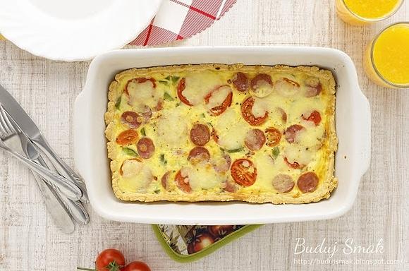 Tarta z chorizo i Fuet na słono