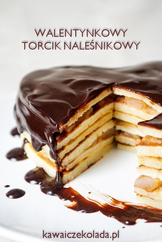 Walentynkowy torcik naleśnikowy