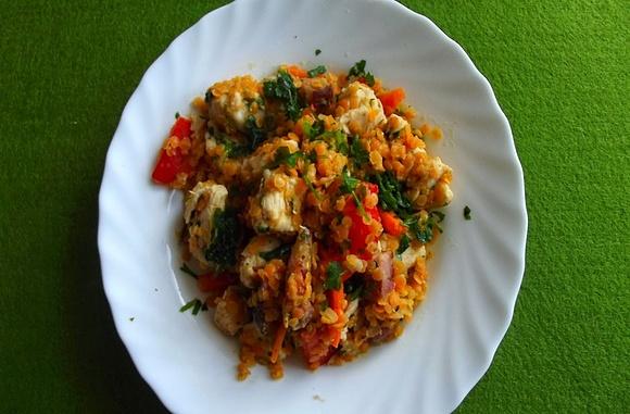 Soczewica curry z kurczakiem
