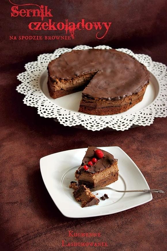 Sernik czekoladowy na spodzie brownie