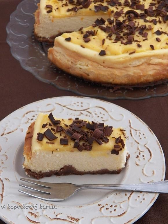 Sernik pomarańczowy z czekoladą