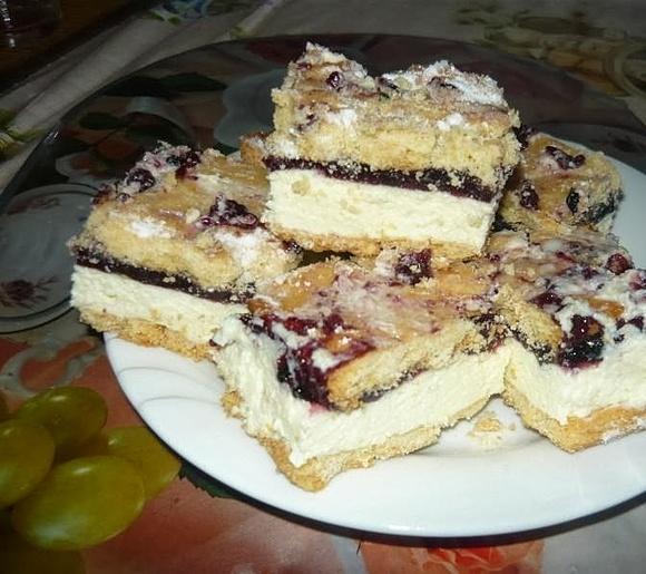 Sernik z jagodami