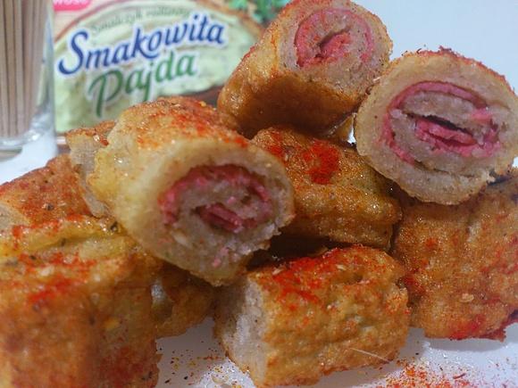 Smakrolsy - przystawka z pajdy smalczyku roślinnego