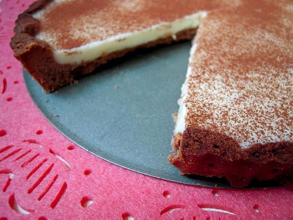Sernik na zimno z galaretką Pina Colada na kruchym spodzie