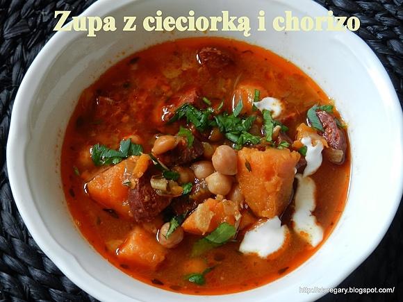 Zupa z cieciorką i chorizo w wolnowarze