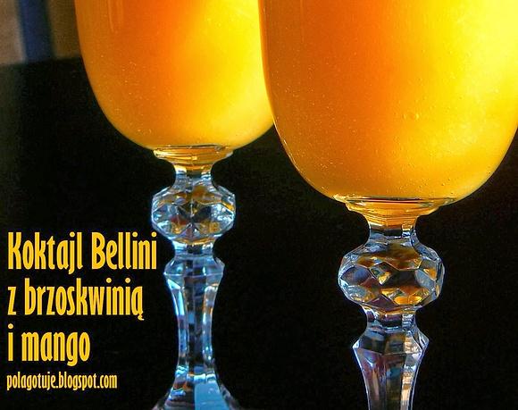 Koktajl Bellini z brzoskwinią i mango