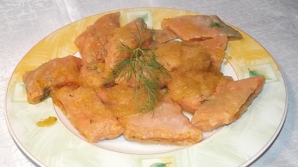 Marchewkowo koperkowe kopytka