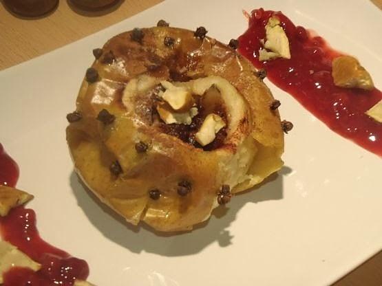 Pieczone jabłka z kasztanami