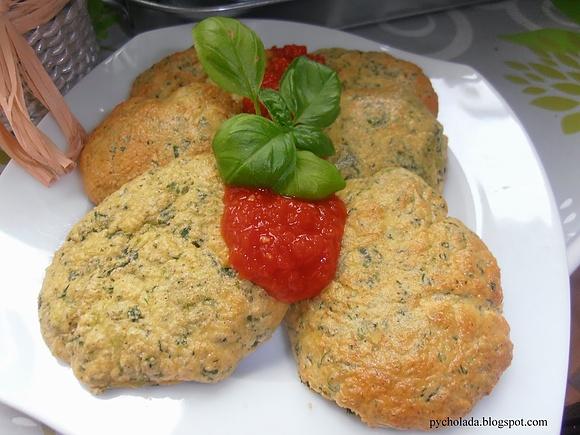 Pieczone placuszki szpinakowe