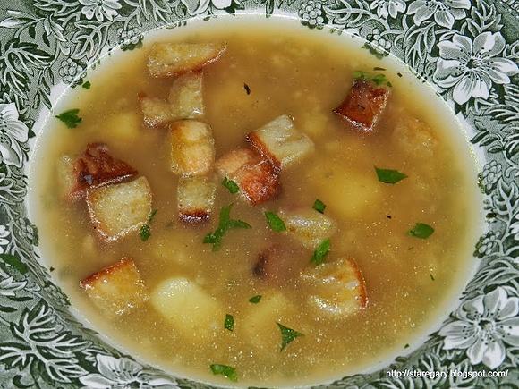 Zupa czosnkowa z ziemniakami