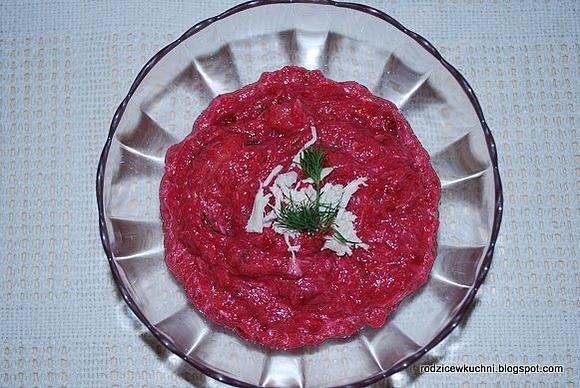 Buraczana papka z indykiem dla niemowlaka po 7. miesiącu.